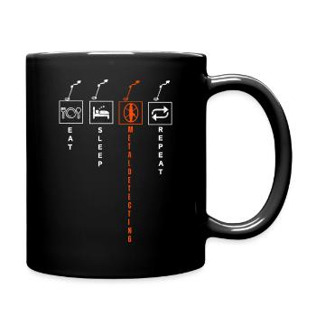 Eat_Sleep_Metaldetecting_repeat - Mug uni - noir - Droite
