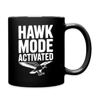 Hawk-Modus aktiviert - Tasse einfarbig - Schwarz - Rechts