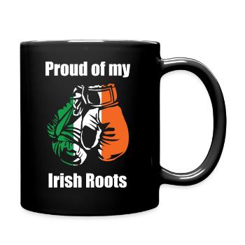 Proud Of My Irish Roots - Full Colour Mug - black - Right