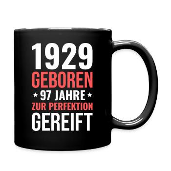 1929 Born – 97 years matured to perfection - Full Colour Mug - black - Right