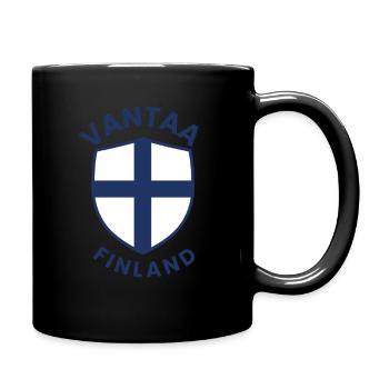 Vantaa-Schild Finnlands - Tasse einfarbig - Schwarz - Rechts