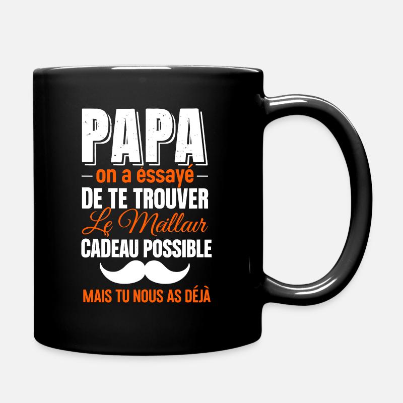 Dad looking for the perfect gift - Full Colour Mug - black