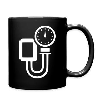 Blood Pressure Monitor Icon Medicine Care - Full Colour Mug - black - Right