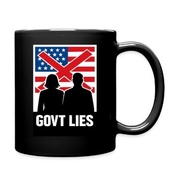 Govt Lies - Full Colour Mug - black - Right
