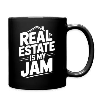 Real Estate is My Jam - Full Colour Mug - black - Right