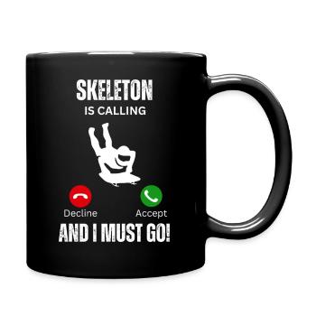 Skeleton Is Calling - Full Colour Mug - black - Right