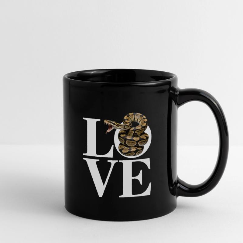 Königspython Schlangen LOVE Terrarium Python Tasse einfarbig