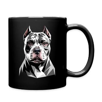 Pitbull Bulldog Pittie American Pitbull Terrier - Full Colour Mug - black - Right