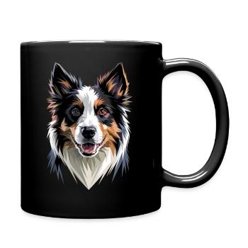 Border Collie Dog Lover Puppy Cute Collies - Full Colour Mug - black - Right