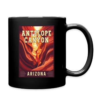 Erleben Sie die Wunder des Antelope Canyon in Arizona - Tasse einfarbig - Schwarz - Rechts