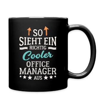 Cool Office Manager Team Leadership Office - Full Colour Mug - black - Right