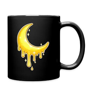 Goldener Mond Tropfen - Tasse einfarbig - Schwarz - Rechts