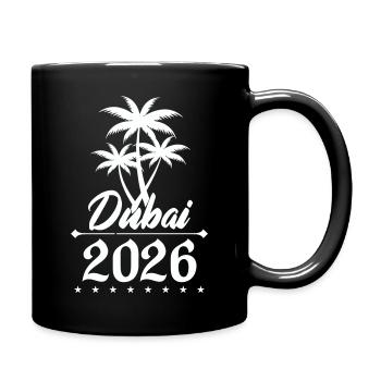 Dubai 2026 Palm Tree Emblem - Full Colour Mug - black - Right