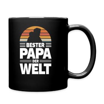 Männer Shirt,Vater Motivation,Danke Papa,Liebesbot - Tasse einfarbig - Schwarz - Rechts