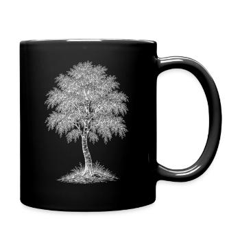  Birke - Tasse einfarbig - Schwarz - Rechts