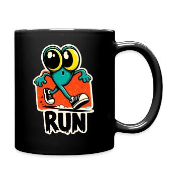 Run Frog Pop Art - Full Colour Mug - black - Right