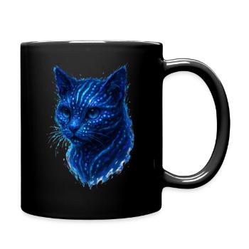 Chat Cyber Biolumineszente Neon - Tasse einfarbig - Schwarz - Rechts