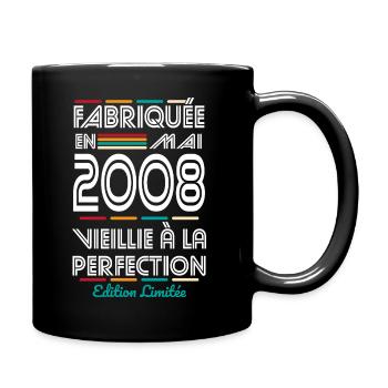 18 Year Anniversary - Made in May 2008 - Full Colour Mug - black - Right
