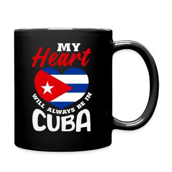 Cuba Pride & Home - Design du drapeau de Cuba - Mug uni - noir - Droite
