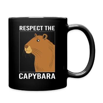 Capibara Capybara - Tasse einfarbig - Schwarz - Rechts
