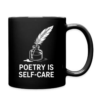 Poésie Conception de plumes pour l’auto-soin - Mug uni - noir - Droite