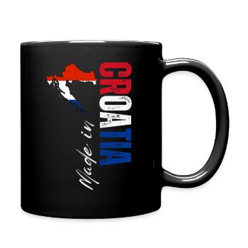 Made in Croatia, born in Croatia - Full Colour Mug - black - Right