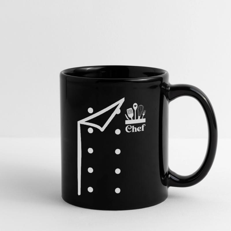 Funny Chef Head Chef Baker Chef Uniform With Tools Full Colour Mug