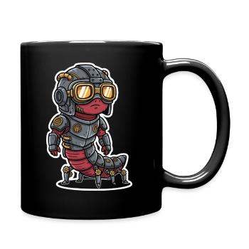 Centipede Steampunk Armored Steel Armor - Full Colour Mug - black - Right