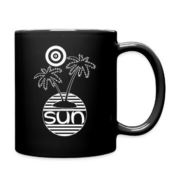 Le paradis au soleil (blanc) - Mug uni - noir - Droite