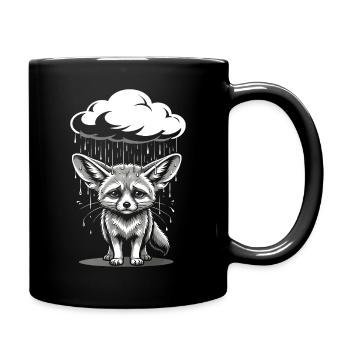 Fennec Desert Fox - Emotional Retro Motif - Full Colour Mug - black - Right