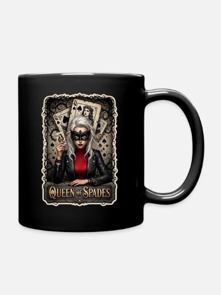 Queen of Spades: Poker Theme - Tasse einfarbig - Schwarz