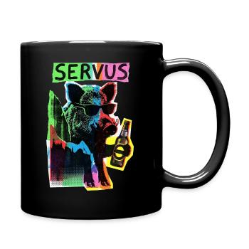 Cool Alpine Wild Boar - Full Colour Mug - black - Right