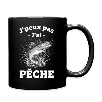 J'peux pas j'ai Pêche - Mug uni - noir - Droite