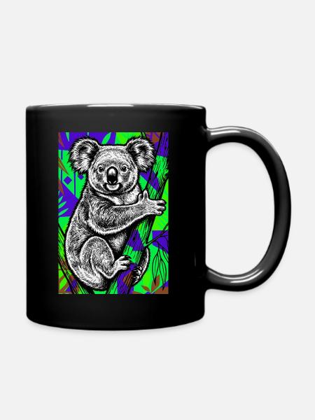 Koala - Tasse einfarbig - Schwarz