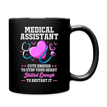 Arzthelferin MFA - Tasse einfarbig - Schwarz - Rechts