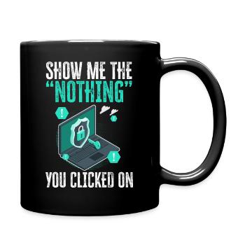 Réseau de soutien informatique drôle de cybersécurité - Mug uni - noir - Droite