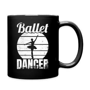 Funny ballet dancer - Full Colour Mug - black - Right