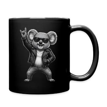 Heavy Metal Rocker Hard Rock Musik Fan Koala Laut - Tasse einfarbig - Schwarz - Rechts