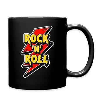 Rock 'N' Roll Lightning Bolt Logo - Tasse einfarbig - Schwarz - Rechts