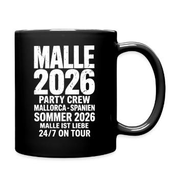Malle 2026 Party Crew Mallorca 2026 - Tasse einfarbig - Schwarz - Rechts