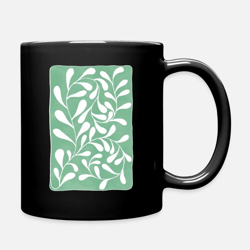 Eucalyptus leaves - Full Colour Mug - black