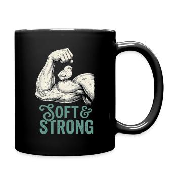 Fort et doux - Mug uni - noir - Droite