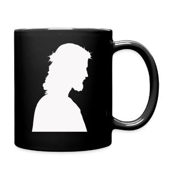 Jesus Christ Silhouette - Full Colour Mug - black - Right
