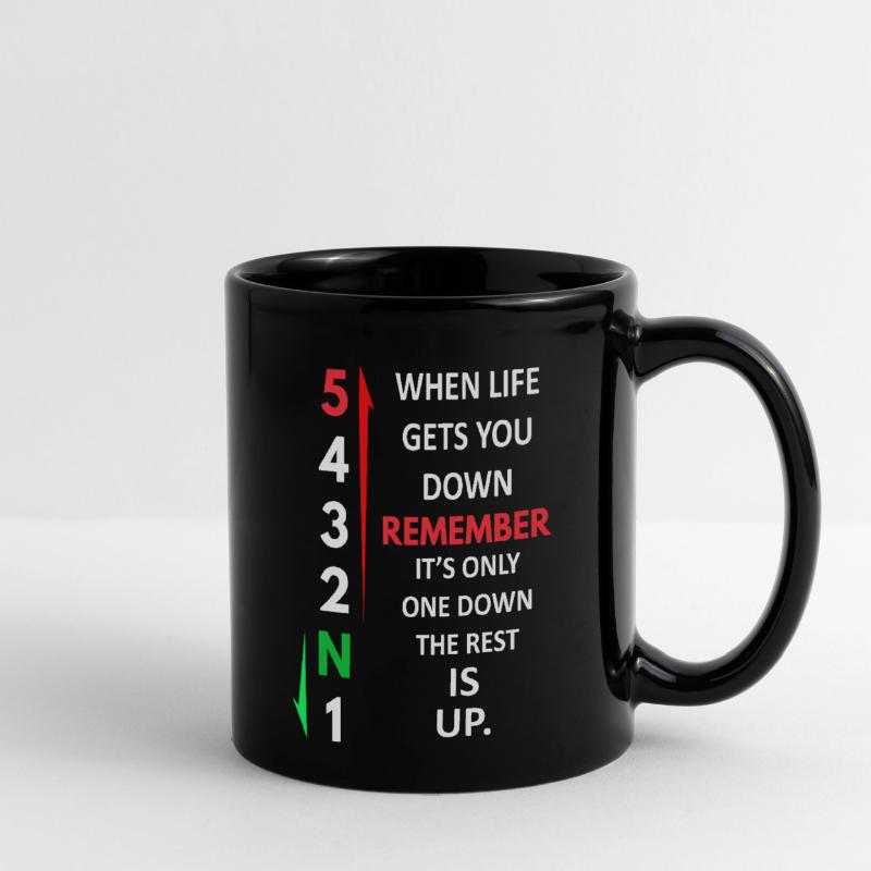 Remember 1 Down 5 Up Motorcycle Shift Pattern Full Colour Mug