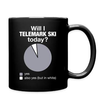 Telemark Ski Funny Skiing Today Chart - Full Colour Mug - black - Right