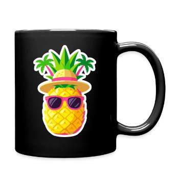 Ambiance ensoleillée de l’île à l’Ananas - Mug uni - noir - Droite