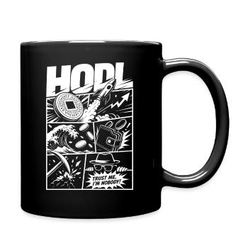 HODL Trust Me Crypto Meme - Tasse einfarbig - Schwarz - Rechts
