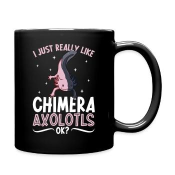 I love my Chimera axolotl - Full Colour Mug - black - Right