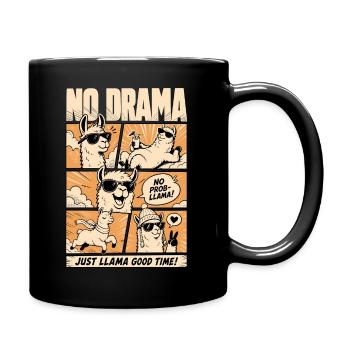 Aucune bande dessinée dramatique Llama Sunshine - Mug uni - noir - Droite