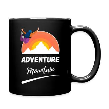 Sunrise Mountain Abenteuer - Tasse einfarbig - Schwarz - Rechts